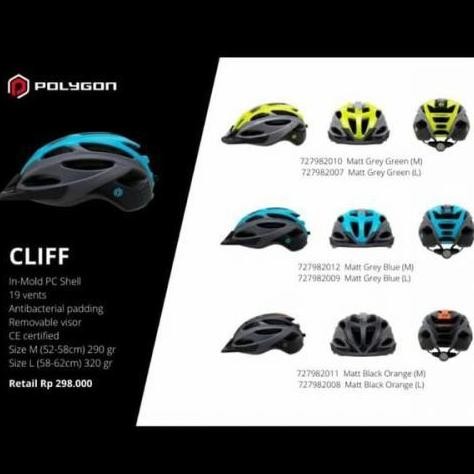 Promo Helmet Polygon cliff helmet sepeda COD