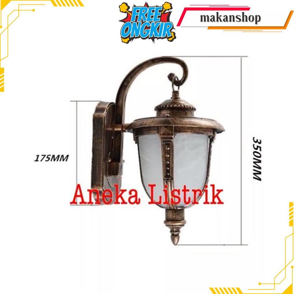 Lampu Dinding Outdoor Minimalis/ Lampu Tempel/ Lampu Taman Klasik/ Lampu Pilar 0095 Cod