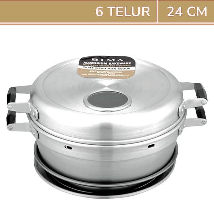 TERMURAH - Baking Pan 24 CM BIMA Untuk 6 Telur Baking Pan Kompor (Tanpa Oven) Wonder Pan