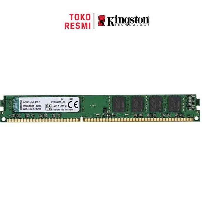 TERBARU - Kingston RAM DIMM KVR16N11/8 8GB DDR3 1600MHz Non-ECC