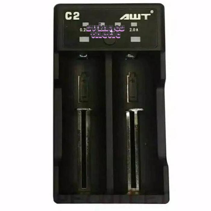 TR21 gh-56 Charger bateri 18650 Awt c2 charger 2 slot Awt C2 / Carger C2 Murah Murah