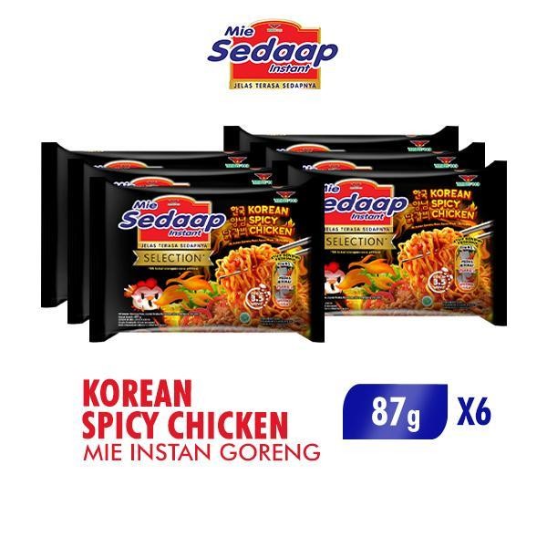 

ES Sedaap Mie Instan Korean Spicy Chicken Bag 87g x6