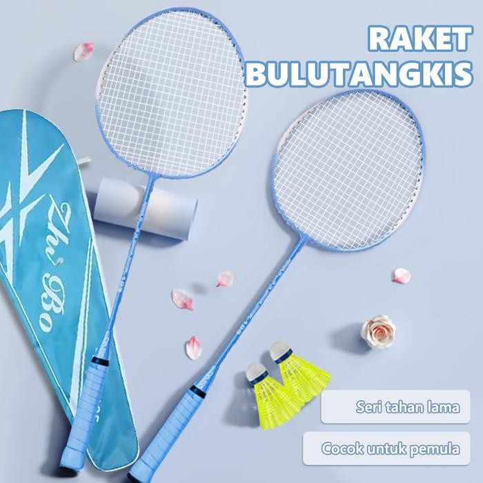 SPID Set raket bulutangkis lengkap / raket bulutangkis berisi 2 raket bulutangkis / badminton / rake