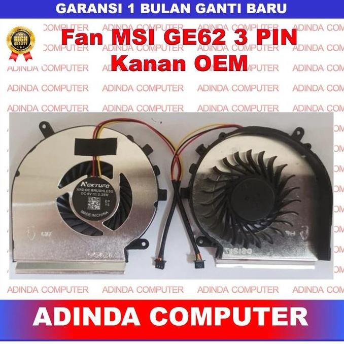 DY104 >> Kipas Cooling Fan MSI PE70 PE60 GP72 GP62 GL62 GL72 GE62 GE72 KANAN
