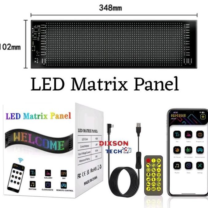 TERMURAH - LAMPU LED FLEXIBLE CAR DISPLAY AKSESORIS KACA MOBIL LED MATRIX PANEL