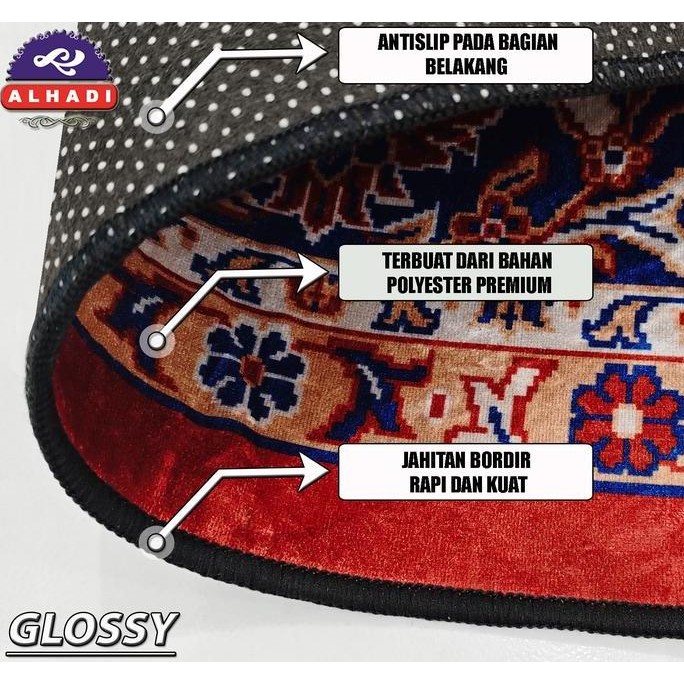 PROMO - Alhadi Karpet Lantai Eropa 200 x 0cm Permadani Modern Polyester Tebal Empuk Mewah Glossy 2