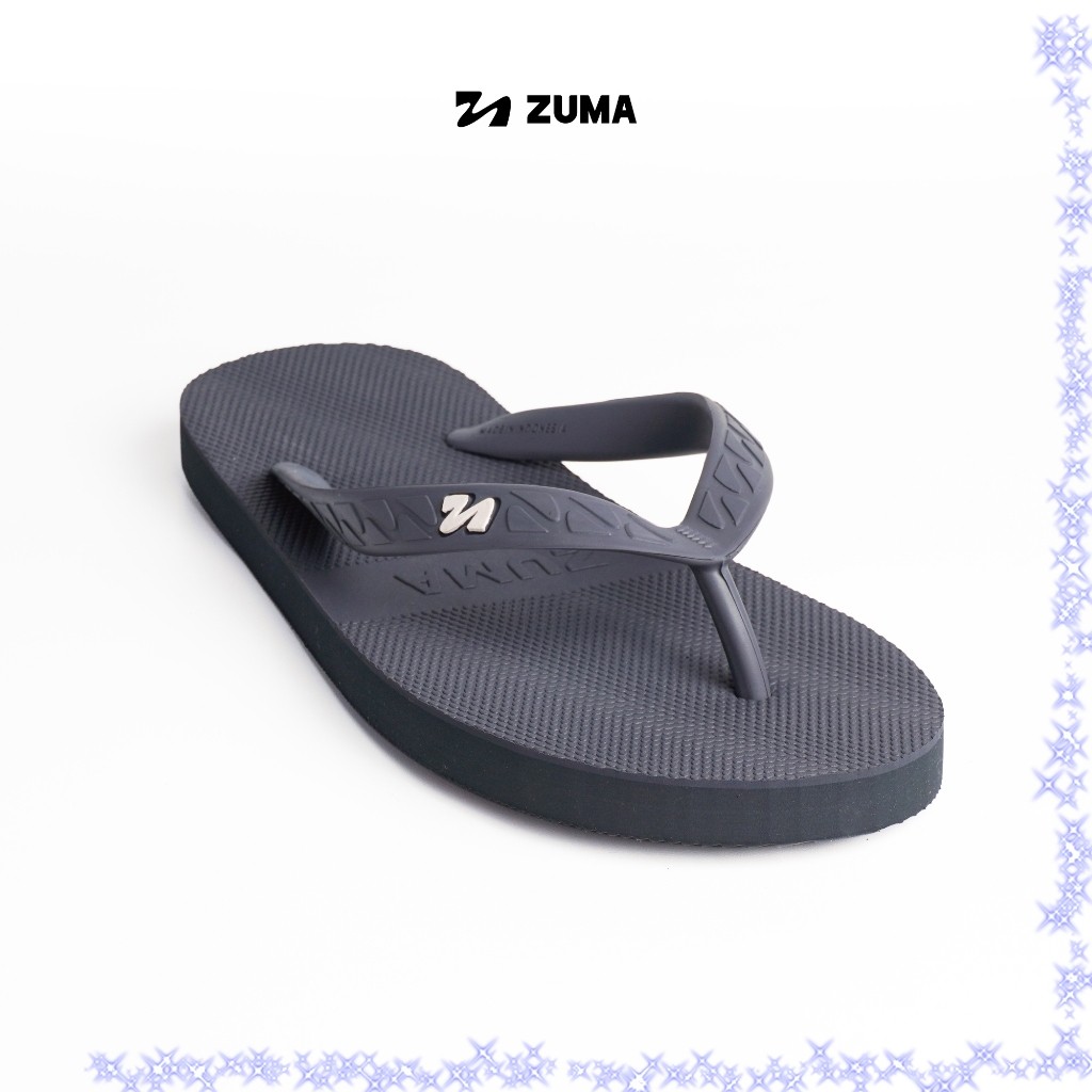 Zuma Men Classic 27/Sandal Jepit Pria Santai Karet - Abu Abu