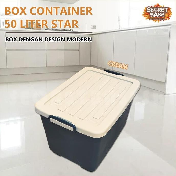 BOX STAR 50 LITER + RODA - Kontainer Box Plastik / Container Box
