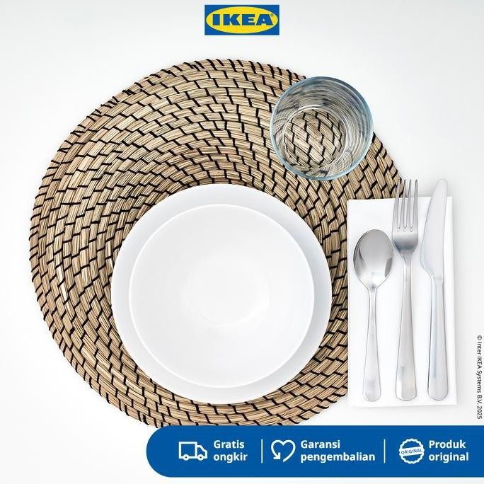 IKEA LATTAD Alas Piring untuk Meja Makan 37 cm Hitam