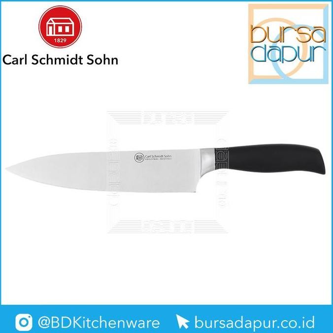 BEBAS ONGKIR - Carl Schmidt Sohn Velden Chef Knife 20 cm / Pisau Dapur Gagang Hitam
