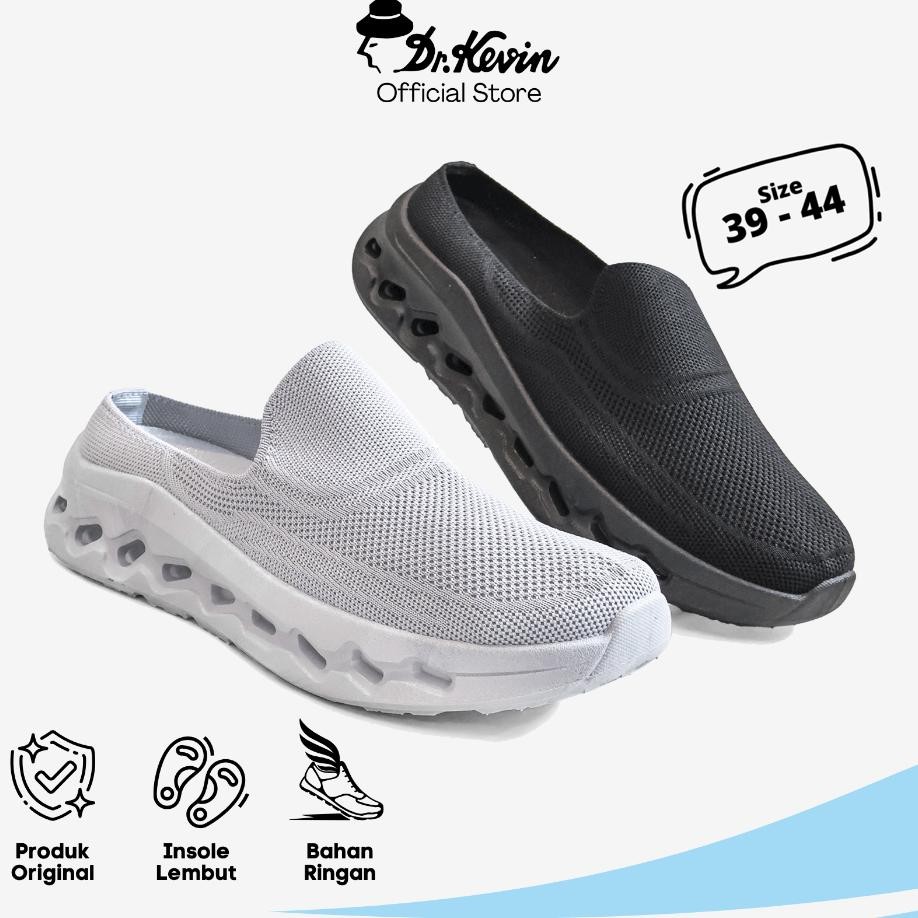 Dr. Kevin Sepatu Sandal Pria Mules Sneakers Slip On Flyknit Bustong 879005