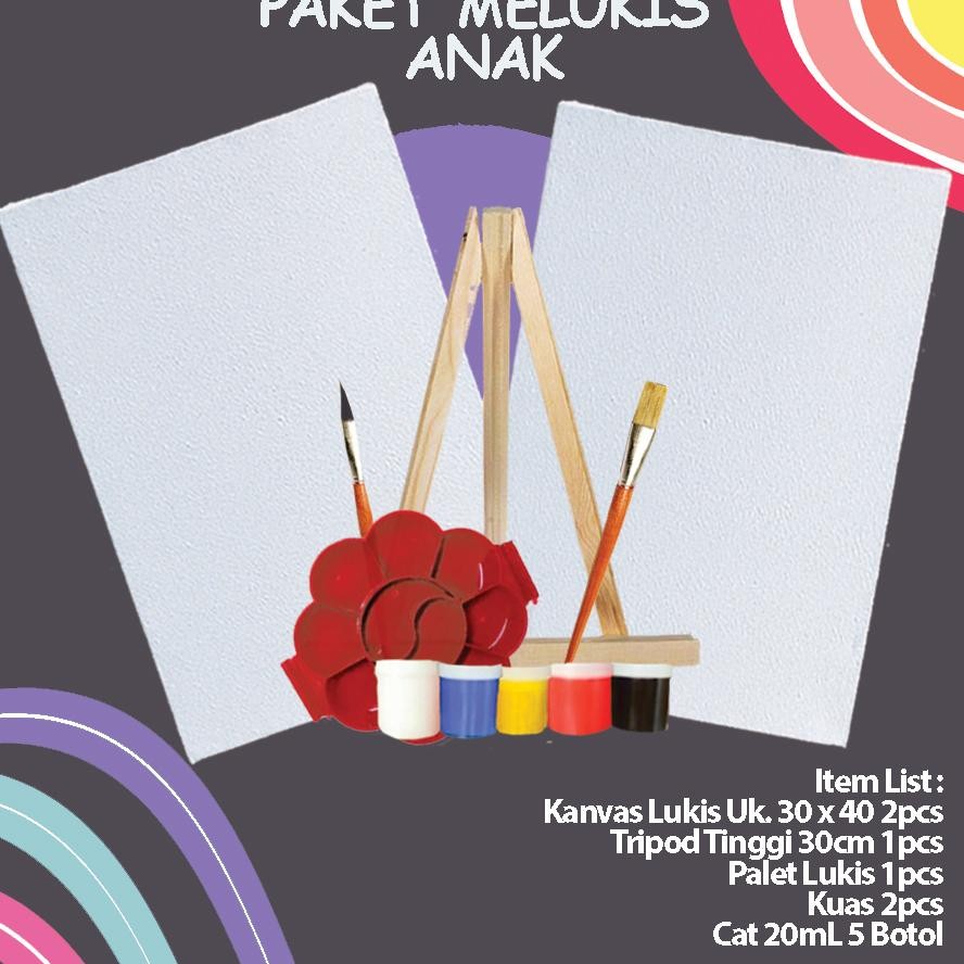 

Paket Melukis Kanvas Lukis Komplit Ukuran 30 X 40Cm Tri Berkualitas Lengkap