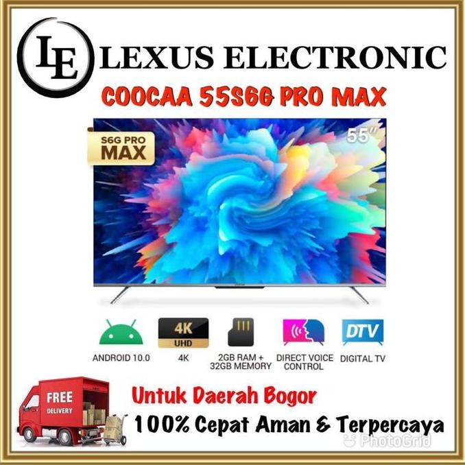 NEW COOCAA LED ANDROID TV 55 INCH | 55S6G PRO MAX | 55S6G PRO MAX | UHD 4K