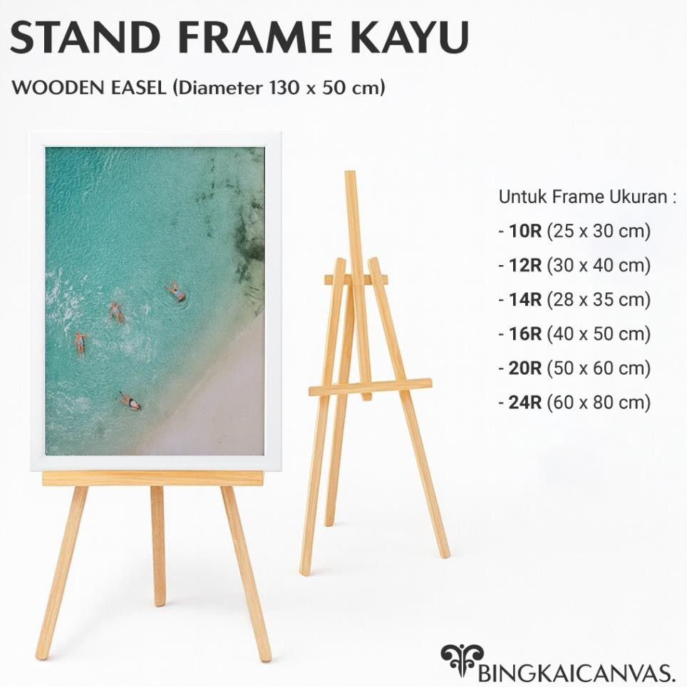 

Stand Frame Foto Prewedding Besar Stand Bingkai Kayu Stand Lukisan Stand Kanvas Lukis