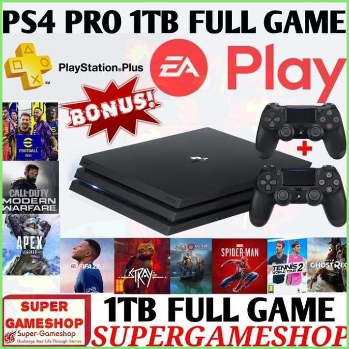 NEWW PS4 PRO 1TB PS4 PRO CONSOLE BONUS GAME PS4 PRO 1TB TERLARISSS