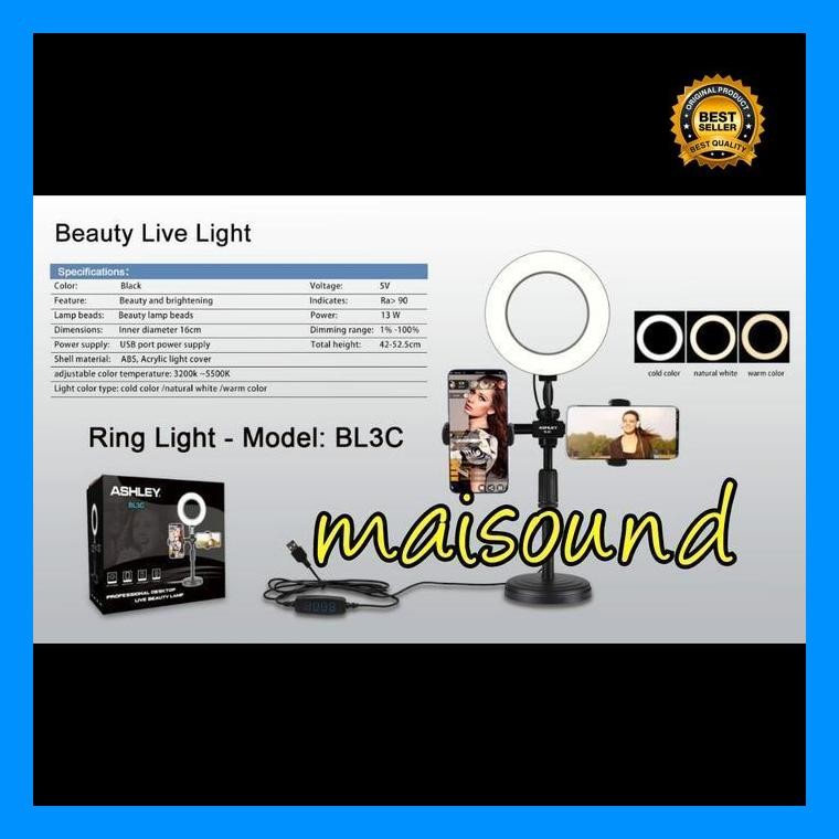(Ready) Ring Light Lampu Selfie Vlog Vlogger Standing Lighting Bulat Meja Bestseller