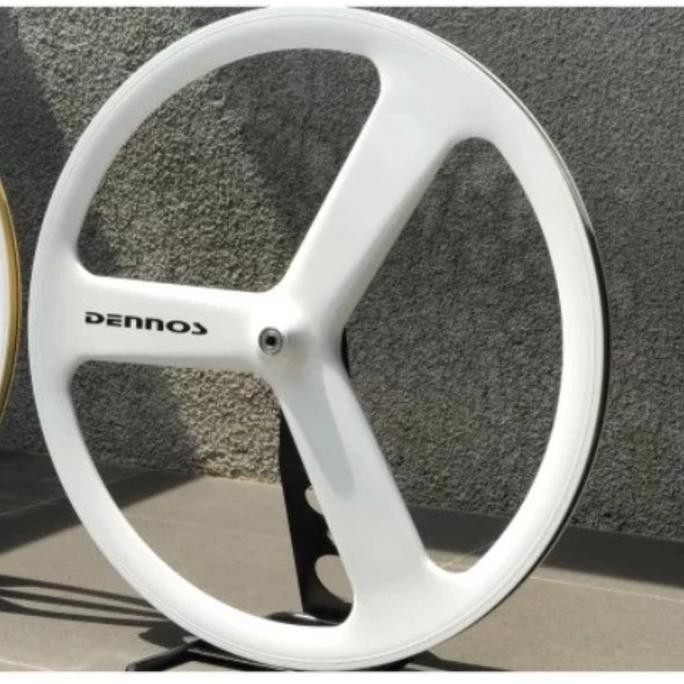 WHEELSET DENNOS 700C 3SPOKE FIXIE ROADBIKE DEPAN AJA FRONT ONLY ORIGINAL DAN TERPERCAYA