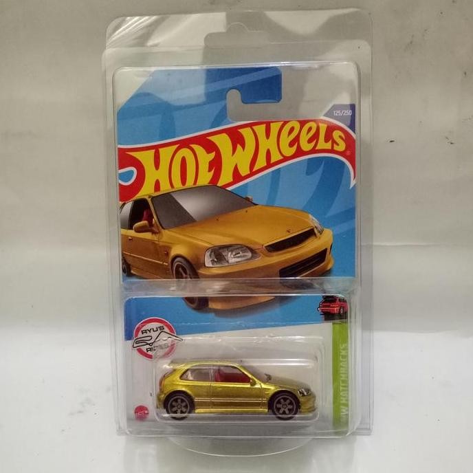 HOT WHEELS SUPER TREASURE HUNT 99 HONDA CIVIC TYPE R EK9 GOLD THS 2022 ORIGINAL DAN TERPERCAYA