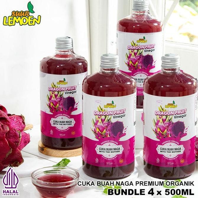 

Suur Lemoen - Cuka Buah Naga Paket Hemat 2 Liter - Dragon Fruit Vinegar - Cuka Naga Organik