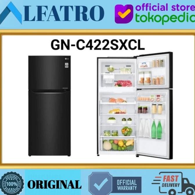 TERBARU - LG KULKAS 2 PINTU GNC422SXCL / GN-C422SXCL