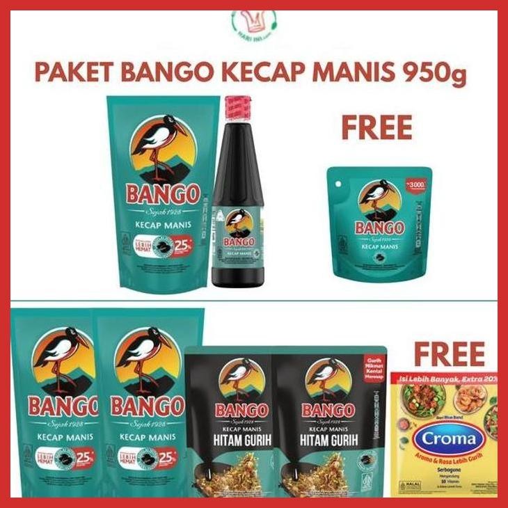 

SALE BANGO KECAP MANIS POUCH 950G COOKING BUNDLE GRATIS BANGO & MARGARIN [BUMBU OLAHAN MAKANAN]
