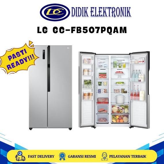 TERBARU - KULKAS LG GC-FB507PQAM Side By Side 507 Liter With Smart Inverter Kompresor GCFB507PQAM FB