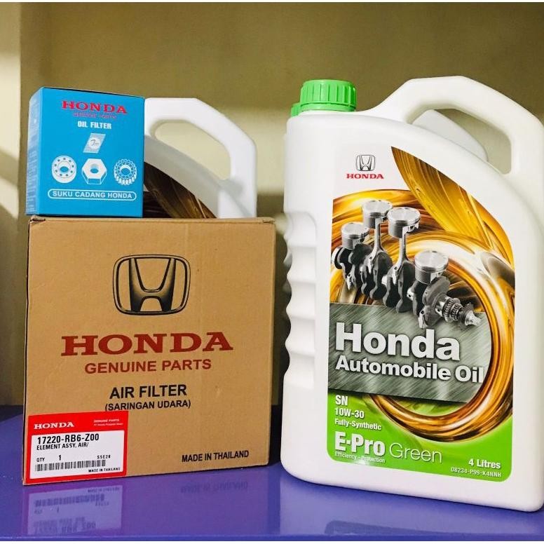 Oli mesin honda epro green 10W 30 4L paket filter oli mobilio brio freed jazz rs ge8