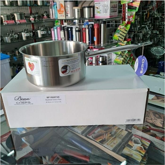 PWH BP1900720 Panci Shallow Sauce Pan D20cm Bima Chefs, SUS 304