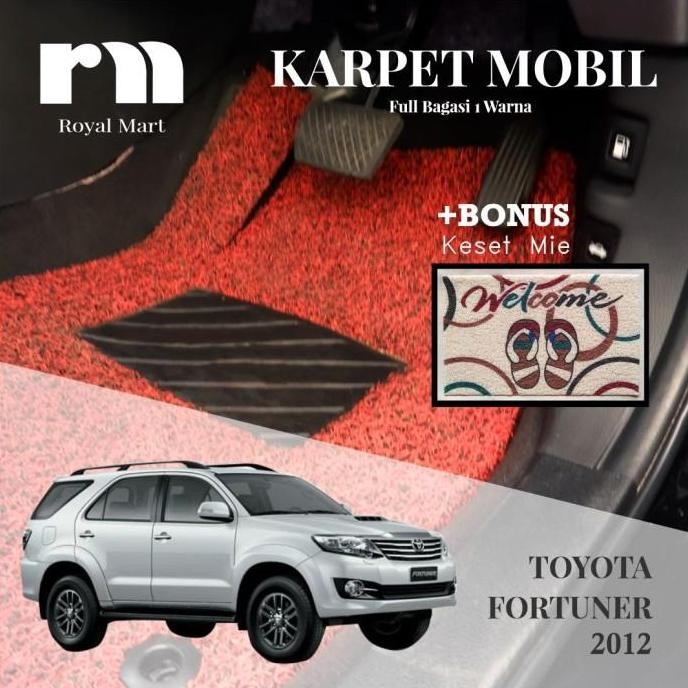 KARPET MOBIL-TOYOTA FORTUNER 2012 FULL BAGASI 1 WARNA