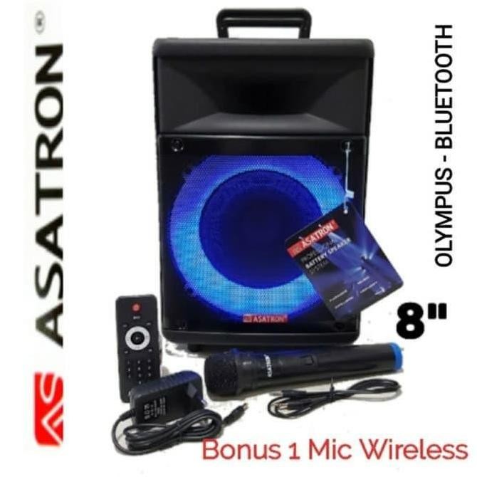 TERMURAH - Speaker Portable Bluetooth ASATRON Olympus 8 Inch