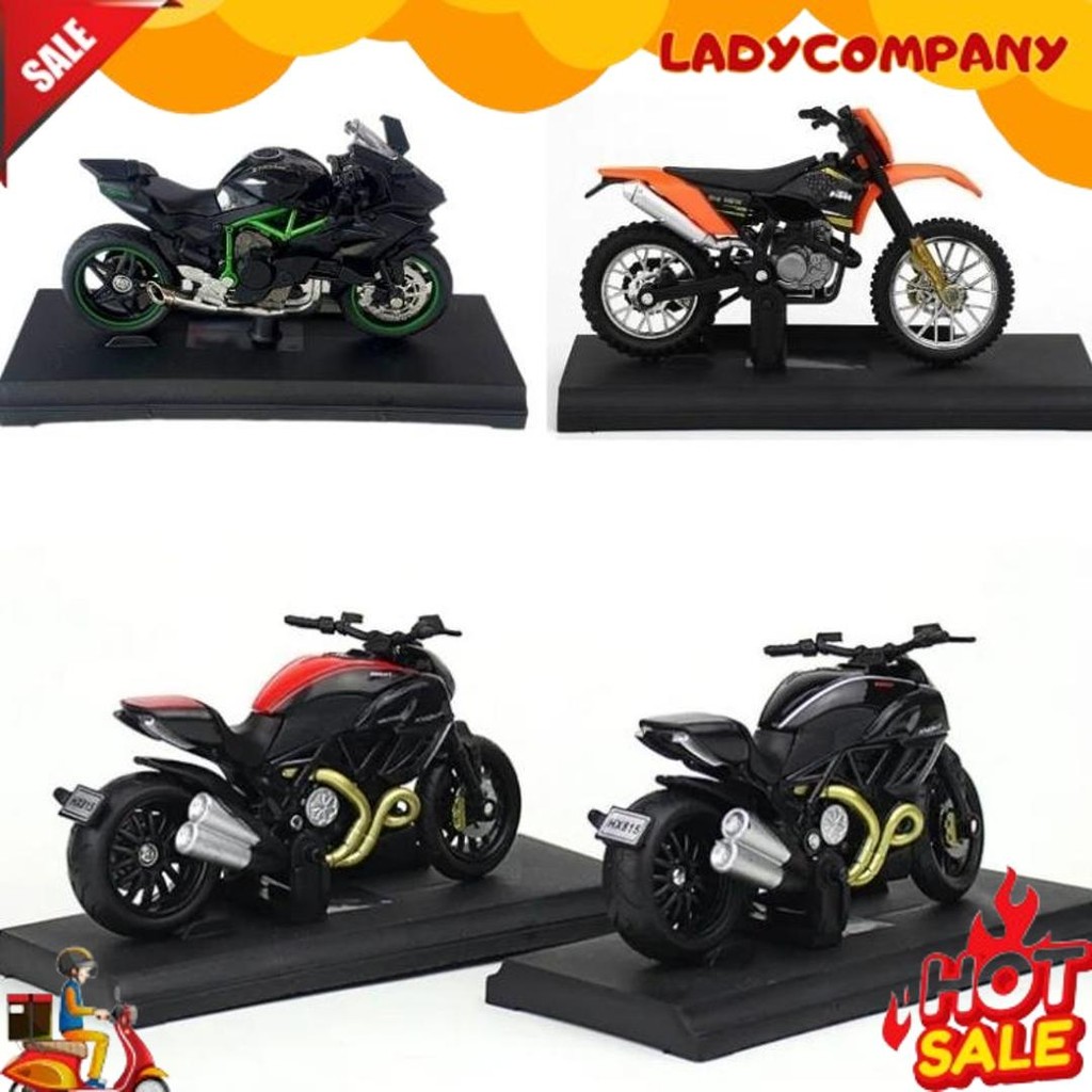 Termurah DIECAST MOTOR  BALAP GP KAWASAKI / DIECAST MOTOR BALAP SPORT DUCATI / DIECAST MOTOR GP YAMA