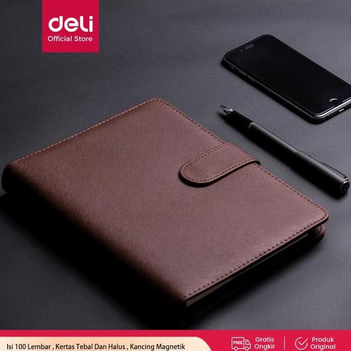 

TERLARIS - Deli Loose-leaf Notebook Buku Catatan 25K 210x145mm 100 Lembar Warna Coklat Hitam 3151 Kertas Cokelat