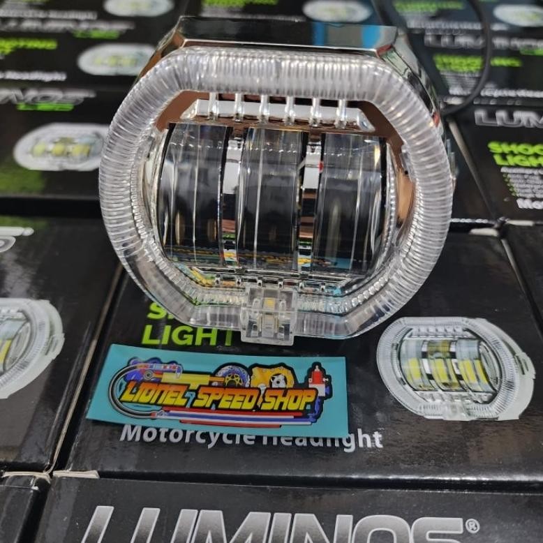 Lampu Daymaker Projie Billed Luminos Led 3 lensa motor mobil biled 35 watt 12 -24 volt