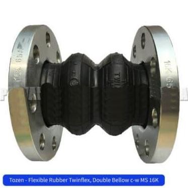 Tozen Jis 16K Twinflex 2 1/2 Inch Flexible Rubber Joint Flange Hemat