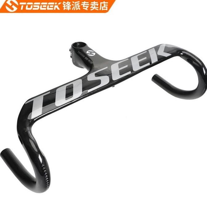 Integrated TOSEEK Carbon Dropbar Handlebar Stang Roadbike [terbaik]
