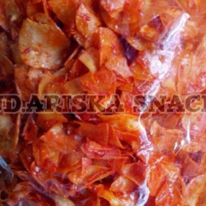 Keripik Singkong Pedas Manis 1Kg Kripik Singkong Lengket