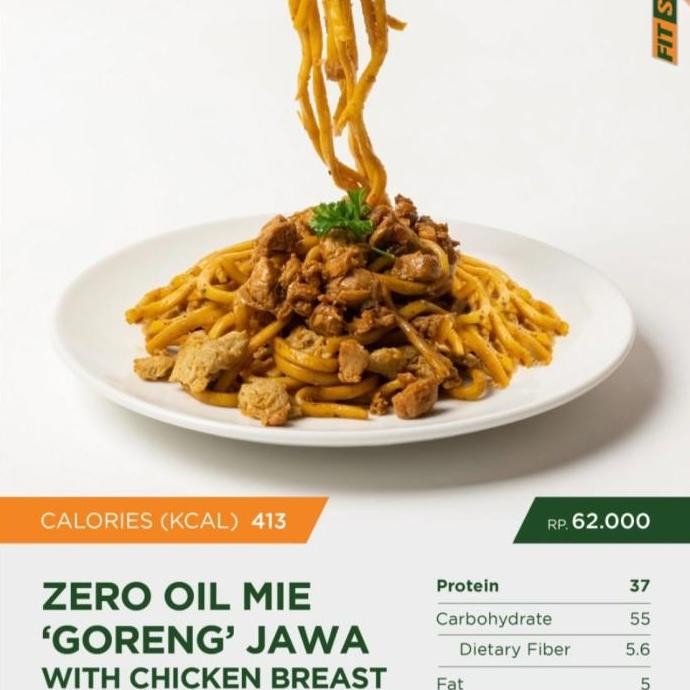 

(Good) Zero Oil Mie 'Goreng' Jawa with Chicken Breast. Healthy Diet Catering