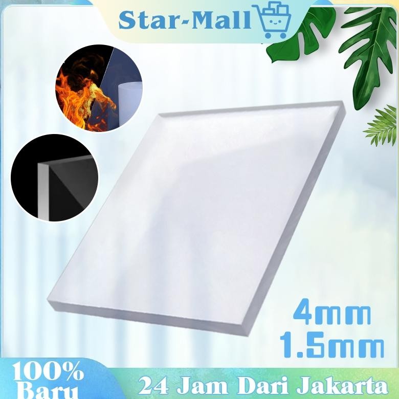 1.5mm/4mm Atap Transparan Anti Panas /  Kristal Flat Atap Kanopi Polycarbonate