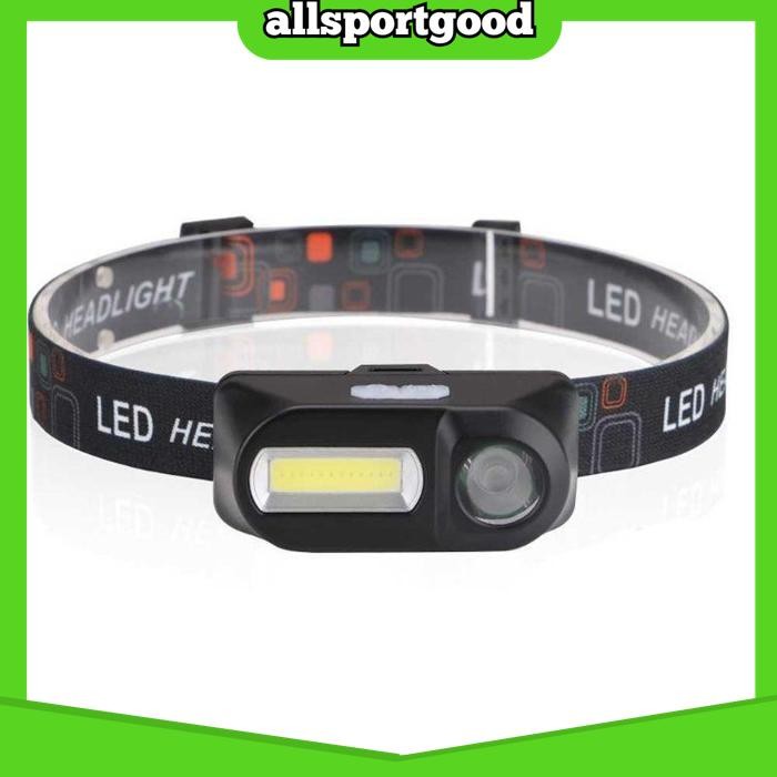 HEADLAMP CAS 2 LAMPU - SENTER KEPALA OUTDOOR CHARGE KUALITAS TERBAIK