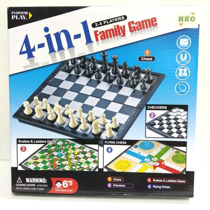 Sale Papan Magnet Permainan 4 In 1/ 4 In 1 Family Game