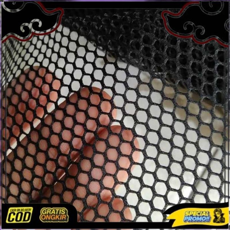 Siap Dikirim Kain / Kain Jala / Kain Penutup Ketebalan 0,5M Speaker Kain Jala Lemes Hitam Tipis Jari