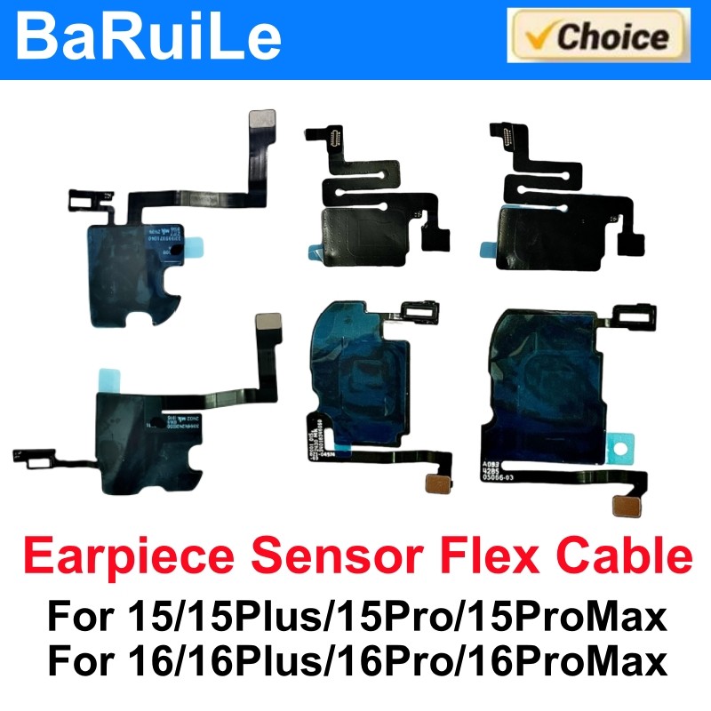

BaRuiLe 1pcs Earpiece Sensor Proximity Flex Cable Light untuk iPhone 16 Pro Max 15 Plus Tanpa Suku C