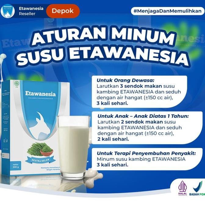 

(Good) ETAWANESIA ETAWA BIRU Susu Kambing Etawa 5 X Lebih Efektif Dari Yang Sejenis + Ekstrak Moringa Rasa Premium Enak Tidak Prengus Nikmat