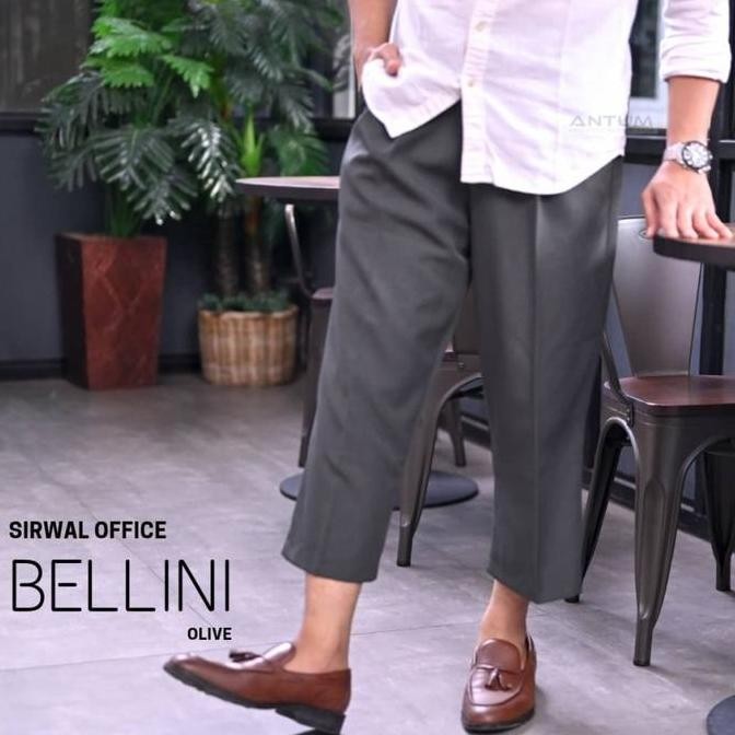 (Good) Sirwal Office Bellini Black ANTUM Celana Sirwal Kantor Cingkrang Hitam