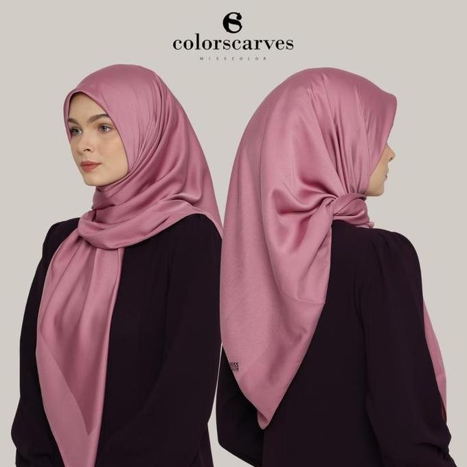 (Good) Jilbab Turki Miss Color hijab polos pano satin import 120x120