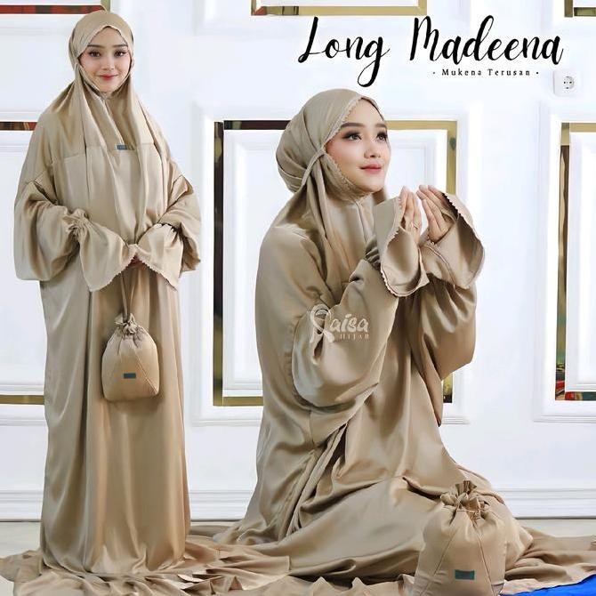 (Good) Mukena Terusan Long Madeena Silky Premium Original Raisa