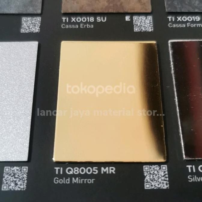 Ready...Ready...Ready...] HPL TACO tiero tipe Q8005 MR gold mirror hpl emas cermin