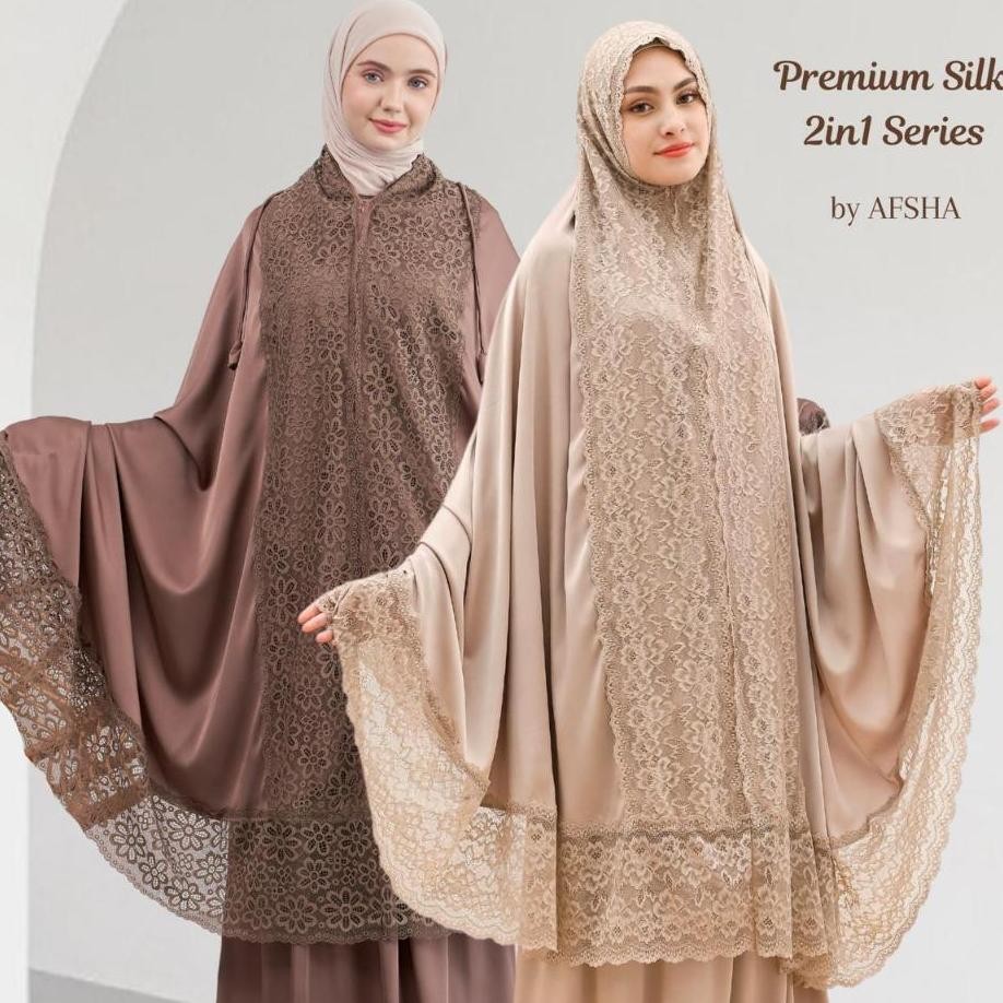 Afsha Mukena 2In1 Dewasa Silk Hampers With Box