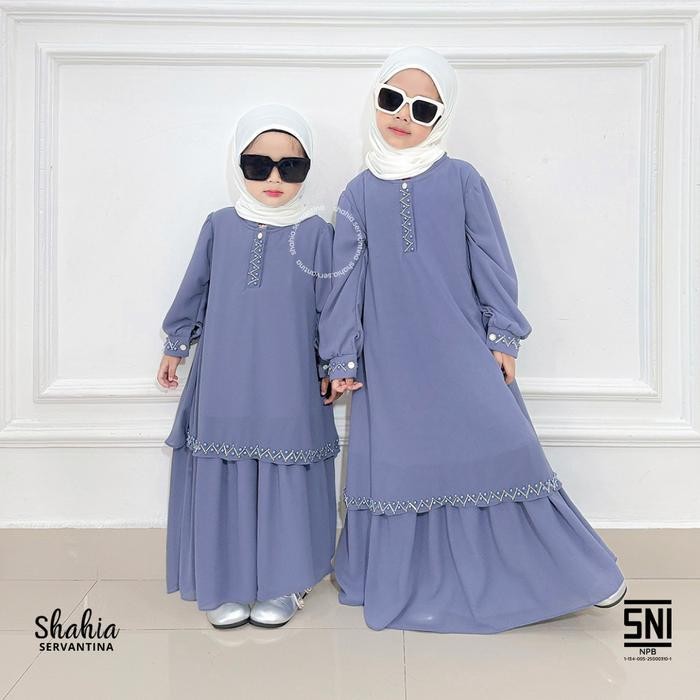 Shahia Servantina - Anya Dress Gamis Anak Perempuan Couple Mom & Kids Baju Muslim Syari