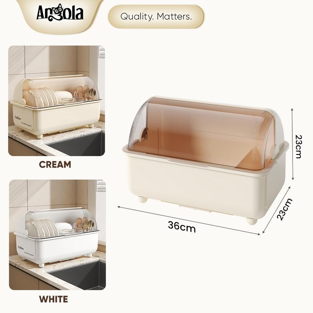 Terlaris Or42 Angola Rak Piring Full Tertutup Anti Debu C30 Tempat Penyimpanan Sendok / Garpu / Mang